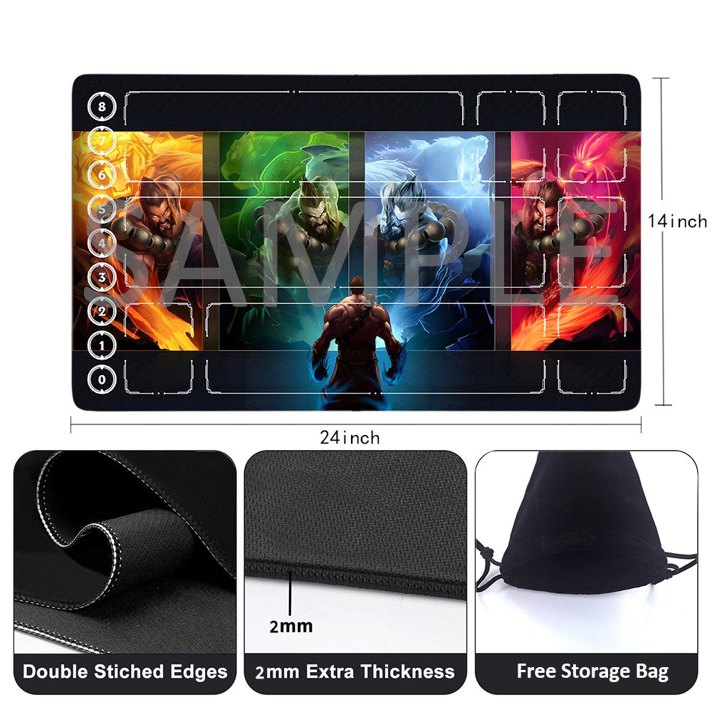 Udyr - League Of Legends Riftbound Playmat 24x14 in + Free Storage Bag