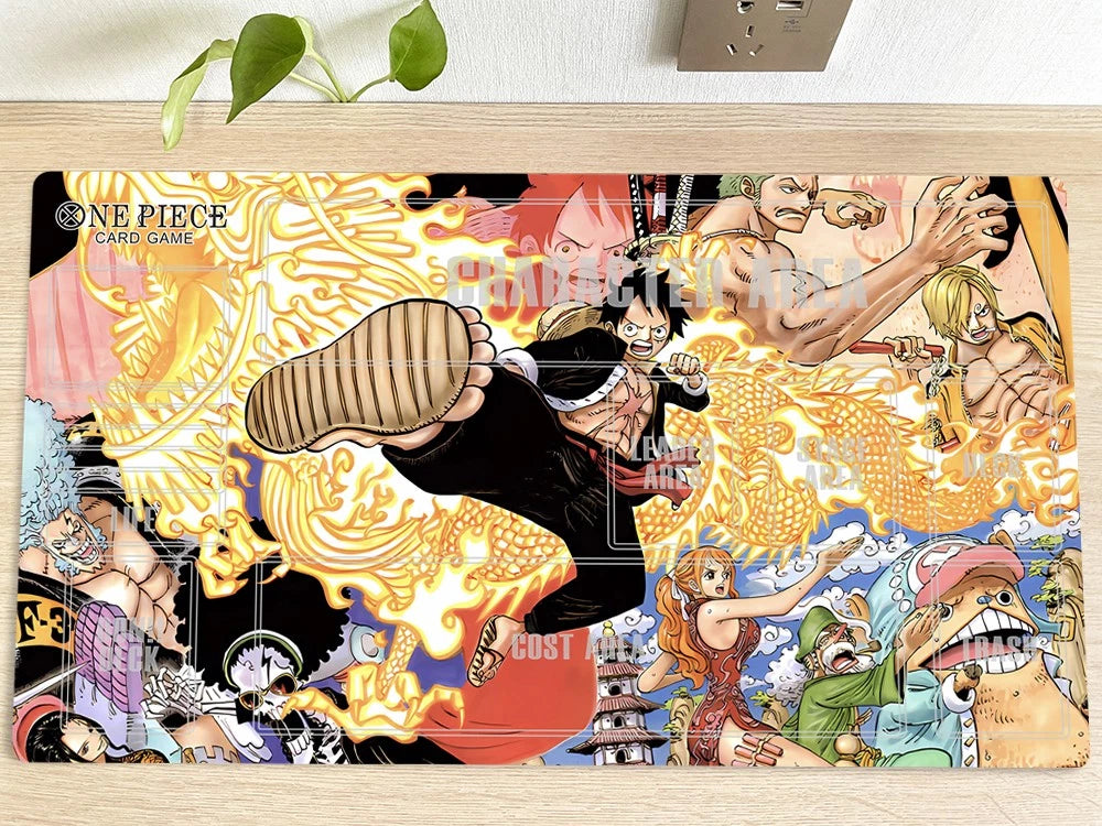 One Piece Table Playmat Monkey D. Luffy CCG OPCG TCG Trading Card Game Mat Playing Pad Mousepad Deskmat