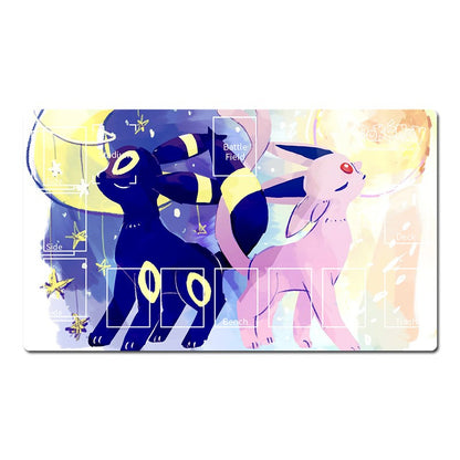 Pokemon Playmat Umbreon Espeon TCG CCG Gaming Pad Trading Card Game Mat Mousepad