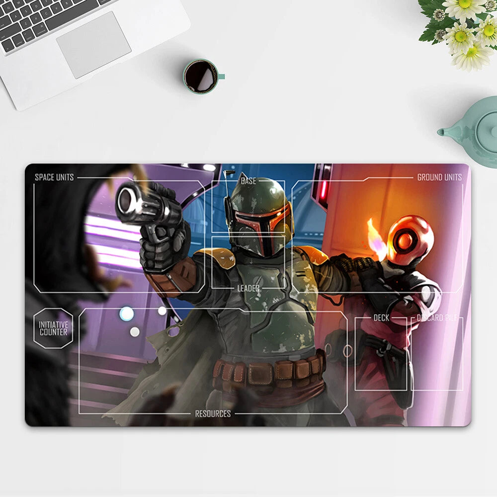 Playmat Boba Fett TCG Starwars : Unlimited Trading Card Game Play Mat Free Bag