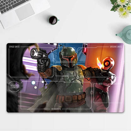 Playmat Boba Fett TCG Starwars : Unlimited Trading Card Game Play Mat Free Bag