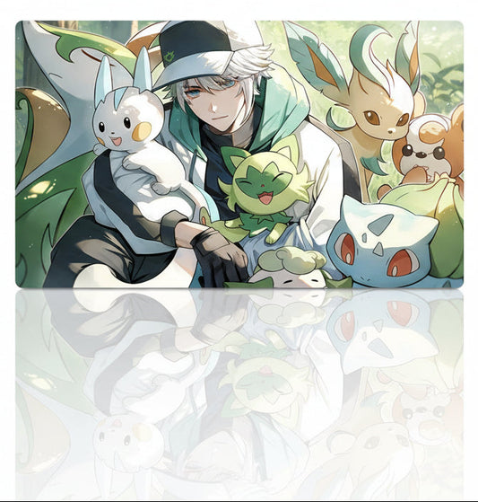 Sprigatito Emolga Leafeon Pokemon Playmat PTCG TCG CCG Pad Trading Card Game Mat