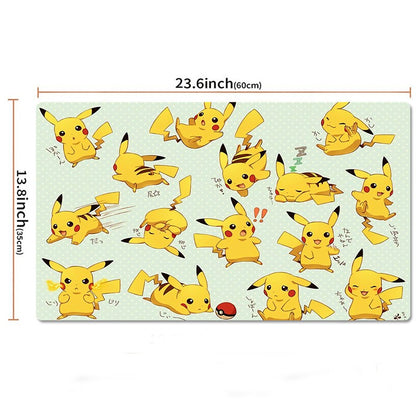 Pikachu Board Game Pokemon Playmat PTCG TCG CCG Pad Trading Card Games Mat & Bag