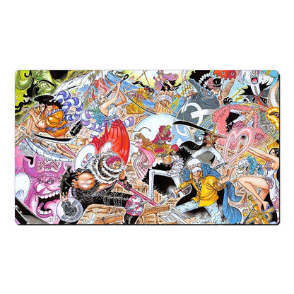 Colorful illustration of various characters in dynamic poses on a white background