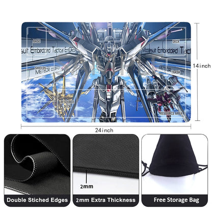 Gundam Playmat Suitable for GCG , includes Storage Bag, 24 x 14 inches (GD510140)