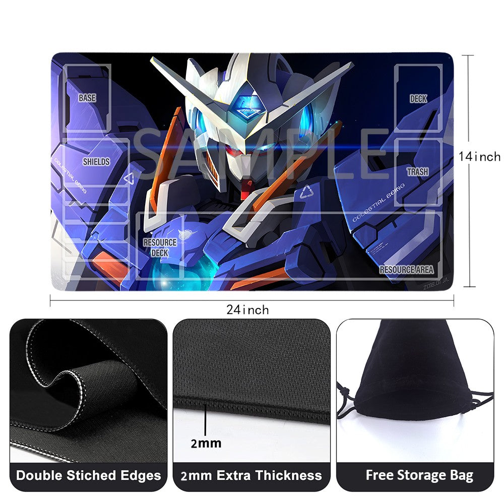 Gundam Playmat Suitable for GCG , includes Storage Bag,24 x 14 inches (GD5101416)