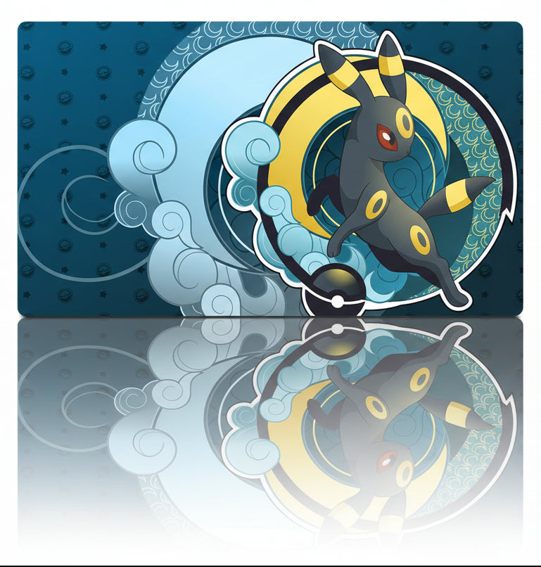 Umbreon Board Game Pokemon Table Playmat TCG CCG Mat Gaming Play Pad Free Bag