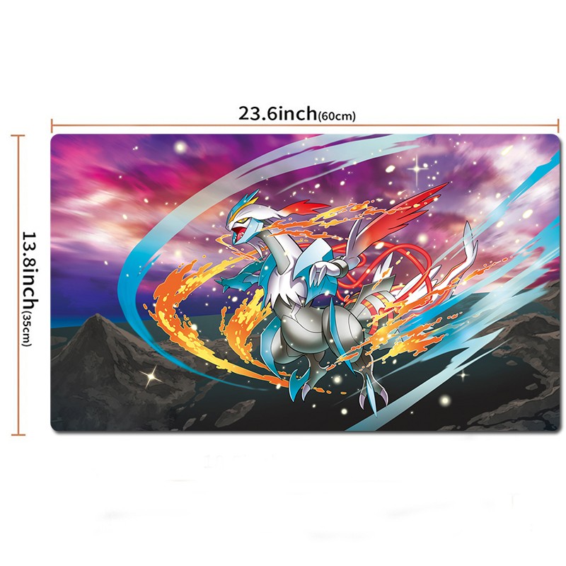 White Kyurem Board Game Pokemon Table Playmat TCG CCG Mat Gaming Pad Mousepad