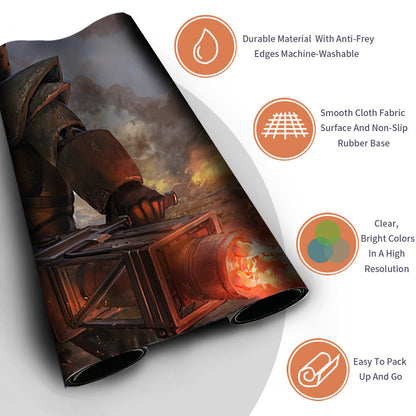 ARMORY PALADIN - Magic The Gathering MTG Playmat TCG CCG MTG Playmat Stitched Edge