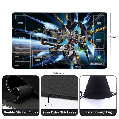 Gundam Playmat Suitable for GCG ,includes Storage Bag,24 x 14 inches (GD5101422)