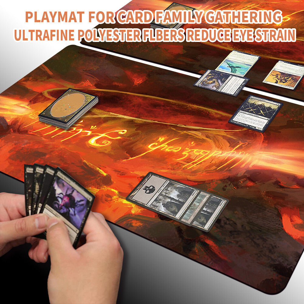 FIERY INSCRIPTION - Magic The Gathering MTG Playmat TCG CCG MTG Playmat Stitched Edge