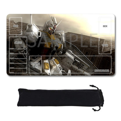 Gundam Playmat Suitable for GCG , includes Storage Bag, 24 x 14 inches (45529)