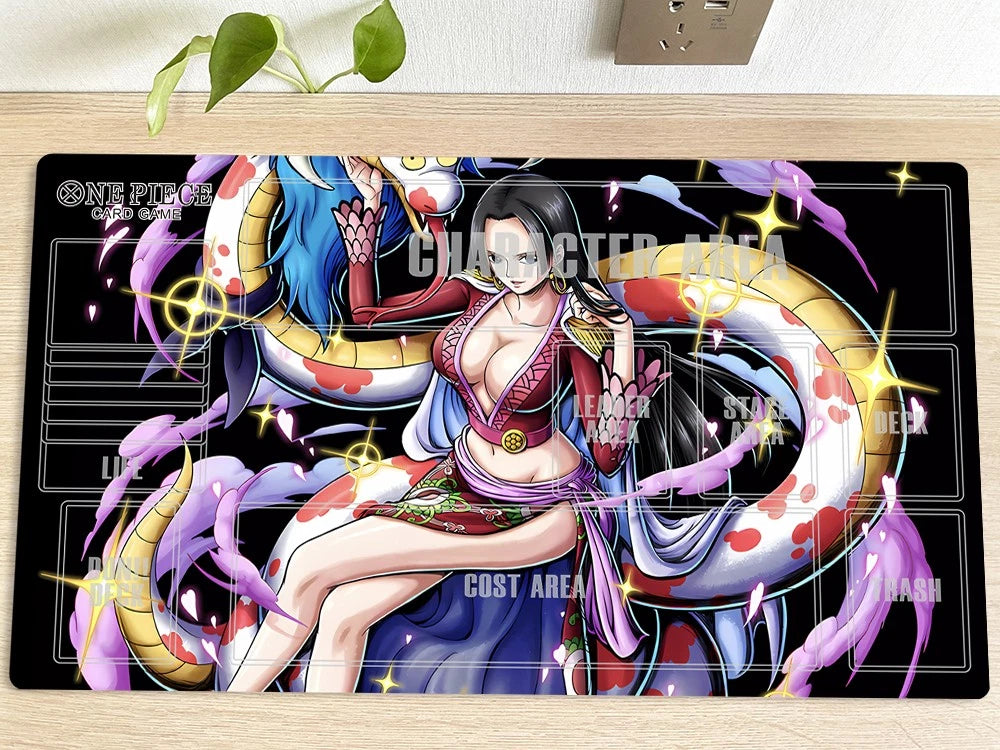 One Piece Boa Hancock Duel Playmat CCG OPCG Play Mat Trading Card Game Mousepad Deskmat