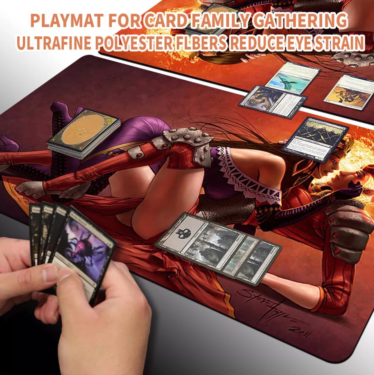 Chandra Nalaar Liliana Vess MTG Playmat Trading Card Game Mat TCG CCG Mouse Pad