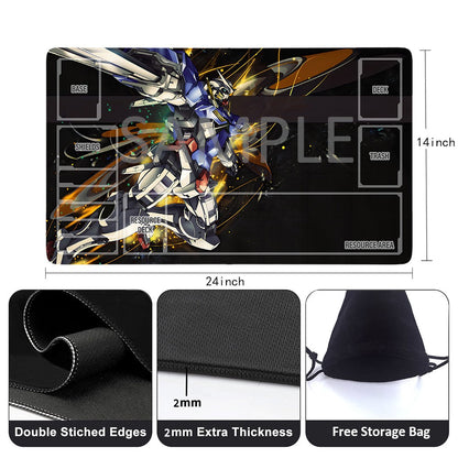 Gundam Playmat Suitable for GCG , includes Storage Bag, 24 x 14 inches (50788)