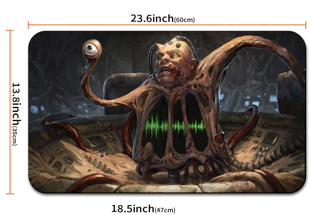 Gaming mouse pad with a detailed design and measurements