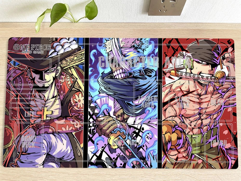 Dracule Mihawk Zoro One Piece Duel Playmat OPCG TCG CCG Trading Card Game DeskMat Mousepad