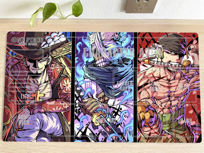 Dracule Mihawk Zoro One Piece Duel Playmat OPCG TCG CCG Trading Card Game DeskMat Mousepad