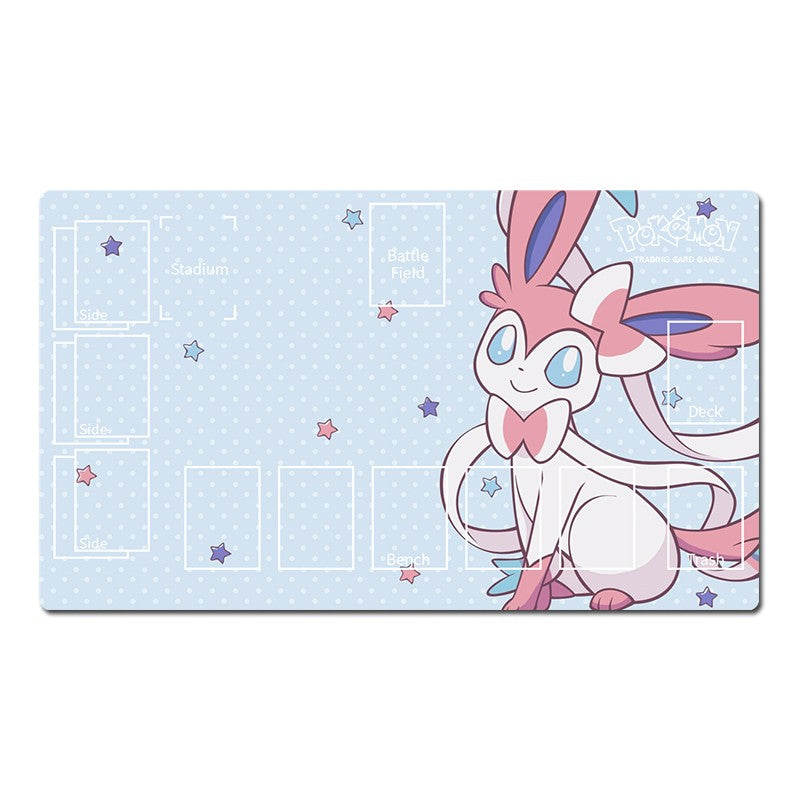 Sylveon Board Game Pokemon Table Playmat PTCG TCG CCG Card Game Deskmat Mousepad
