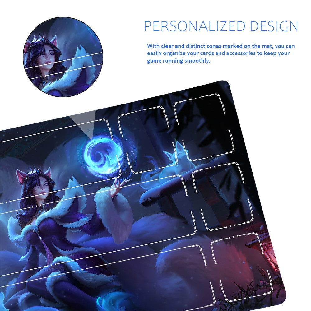 Ahri - League Of Legends Riftbound Playmat 24x14 in + Free Storage Bag