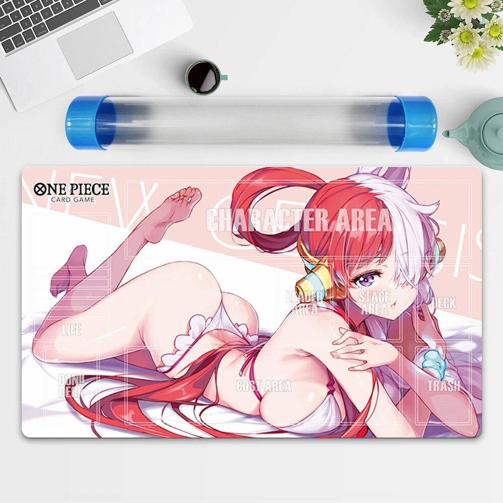 One Piece Uta Playing Field Mat Trading Card Game TCG CCG Playmat Free Best Tube
