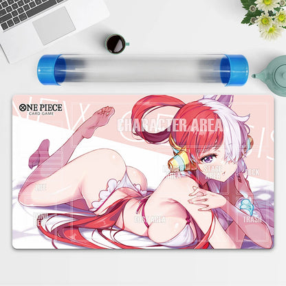 One Piece Uta Playing Field Mat Trading Card Game TCG CCG Playmat Free Best Tube