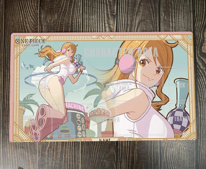 One Piece Nami Duel Playmat CCG TCG OPCG Table Trading Card Game Mousepad Deskmat