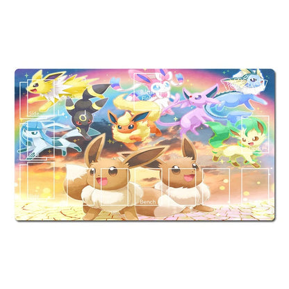 Eeveelutions Pokemon Playmat PTCG TCG CCG Mousepad Trading Card Games Deskmat