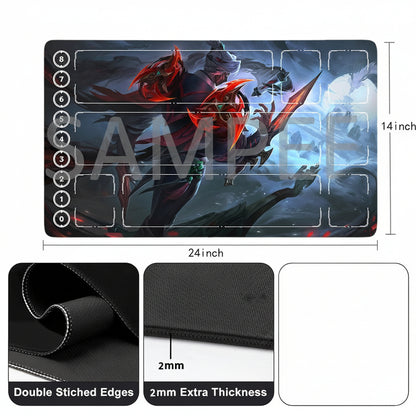 Zed - League Of Legends Riftbound Playmat 24x14 in + Free Storage Bag