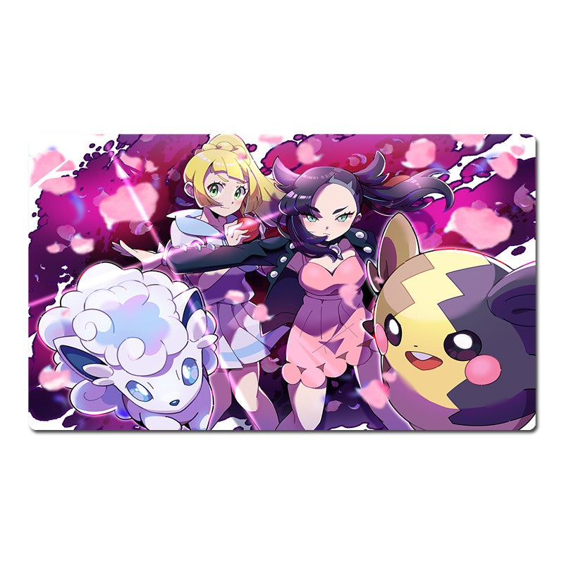 Lillie Marnie Board Game Pokemon Table Playmat TCG CCG Trading Card Games Mat