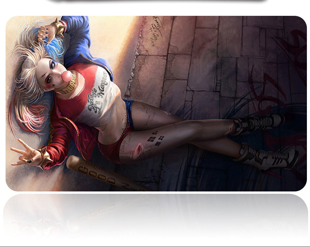 Comic-style character lying on a stone floor with a weapon above.