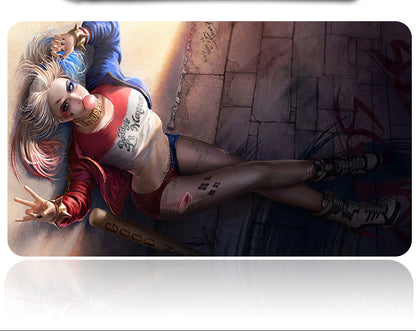 Comic-style character lying on a stone floor with a weapon above.