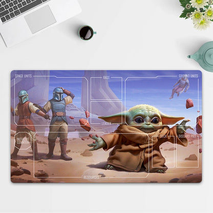 Playmat Little Yoda TCG Starwars : Unlimited Trading Card Game Play Mat Free Bag