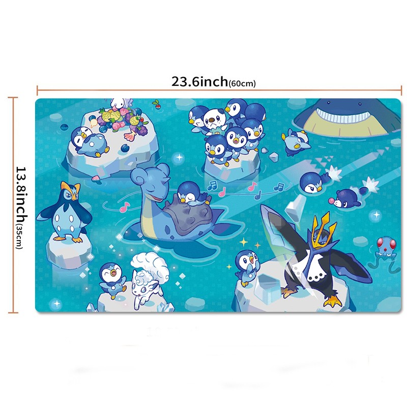 Piplup Board Game Pokemon Table Playmat Card Play Mat TCG CCG Pad Mousepad