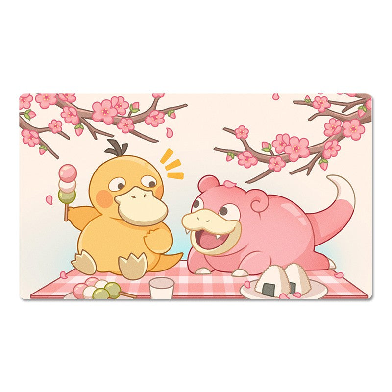 Psyduck Slowpoke Board Game Pokemon Playmat Card Play Mat TCG CCG Pad Mousepad