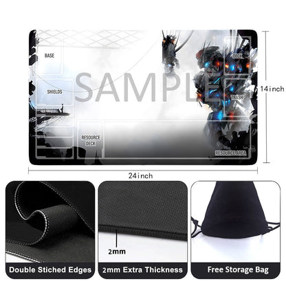 Gundam Playmat Suitable for GCG , includes Storage Bag,24 x 14 inches (GD5101425)