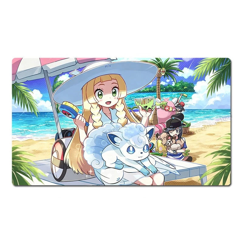 Lillie Alolan Vulpix Board Game Pokemon Table Playmat TCG CCG Mat Pad Mousepad