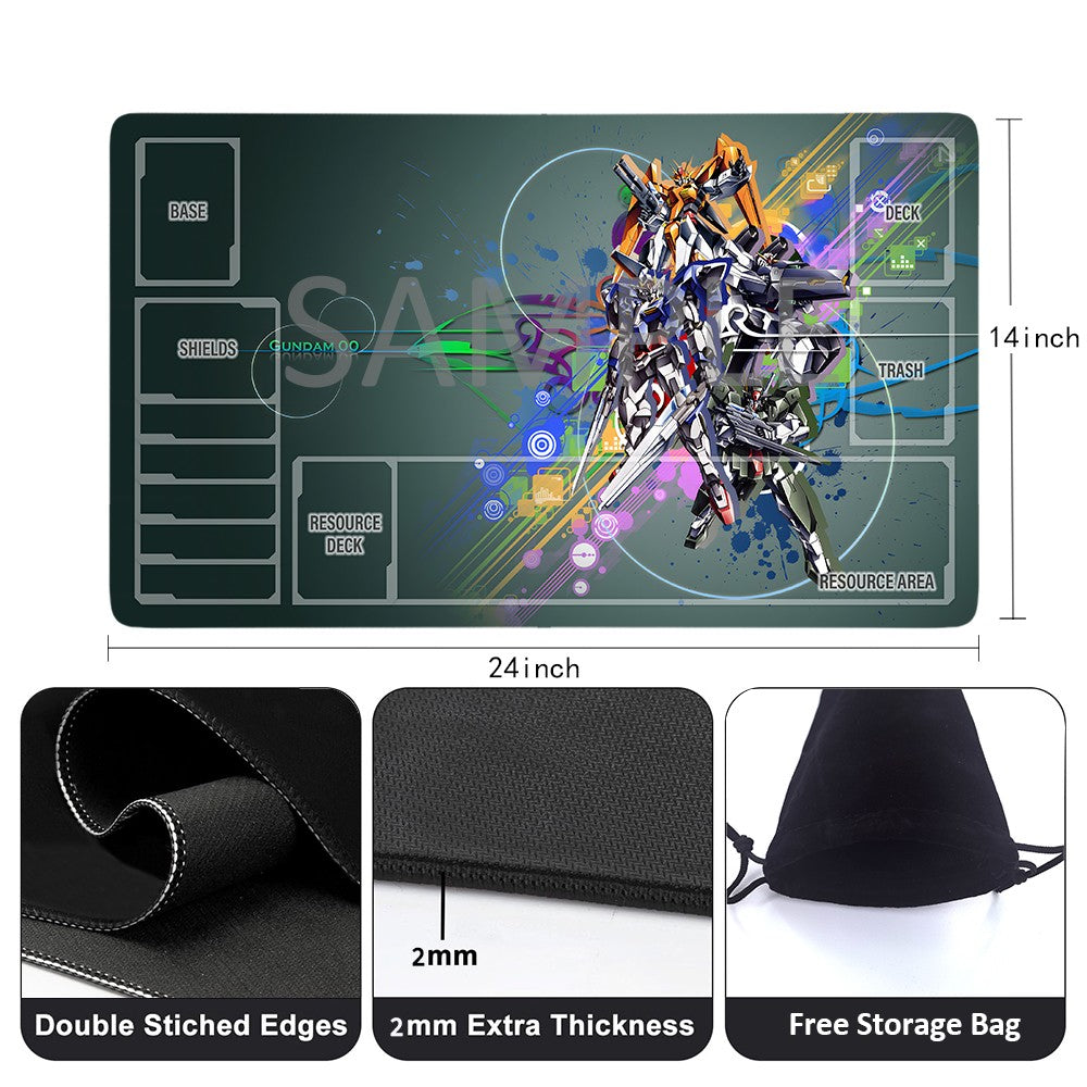 Gundam Playmat Suitable for GCG , includes Storage Bag, 24 x 14 inches (226518)
