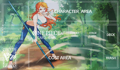 One Piece Card Game Nami In Jungle TCG CCG Playmat Desk Mat Mousepad Board Game