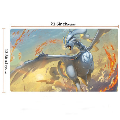 Reshiram Board Game Pokemon Playmat PTCG TCG CCG Play Pad Trading Card Games Mat