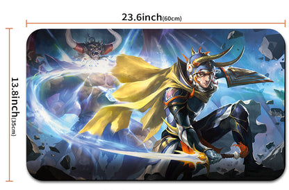 Gaming mouse pad with warrior design and measurements