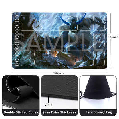 Tryndamere - League Of Legends Riftbound Playmat 24x14 in + Free Storage Bag