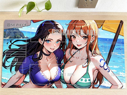 One Piece Nico·Robin & Nami Table Playmat CCG OPCG Mouse Pad Mat Trading Card Game Mousepad Deskmat