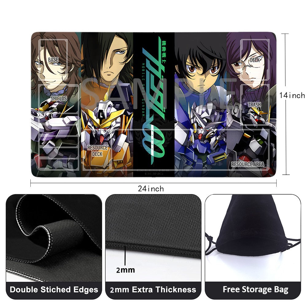Gundam Playmat Suitable for GCG , includes Storage Bag, 24 x 14 inches (50838)