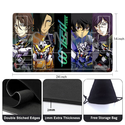 Gundam Playmat Suitable for GCG , includes Storage Bag, 24 x 14 inches (50838)