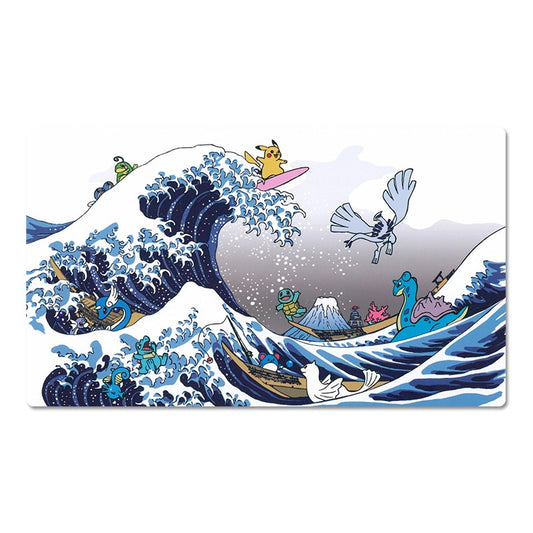 Great Wave Pikachu Board Game Pokemon Table Playmat Card Play Mat TCG CCG Pad