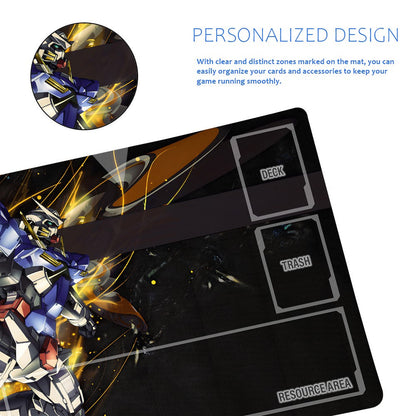 Gundam Playmat Suitable for GCG , includes Storage Bag, 24 x 14 inches (50788)
