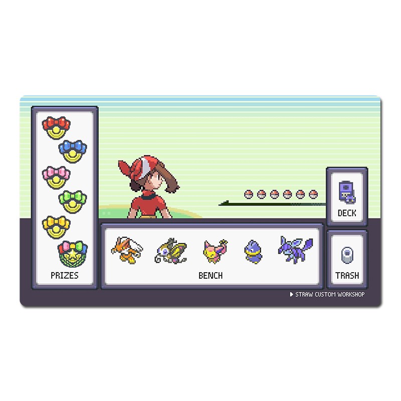 Pixelated Board Game Pokemon Table Playmat Card Play Mat TCG CCG Pad Mousepad