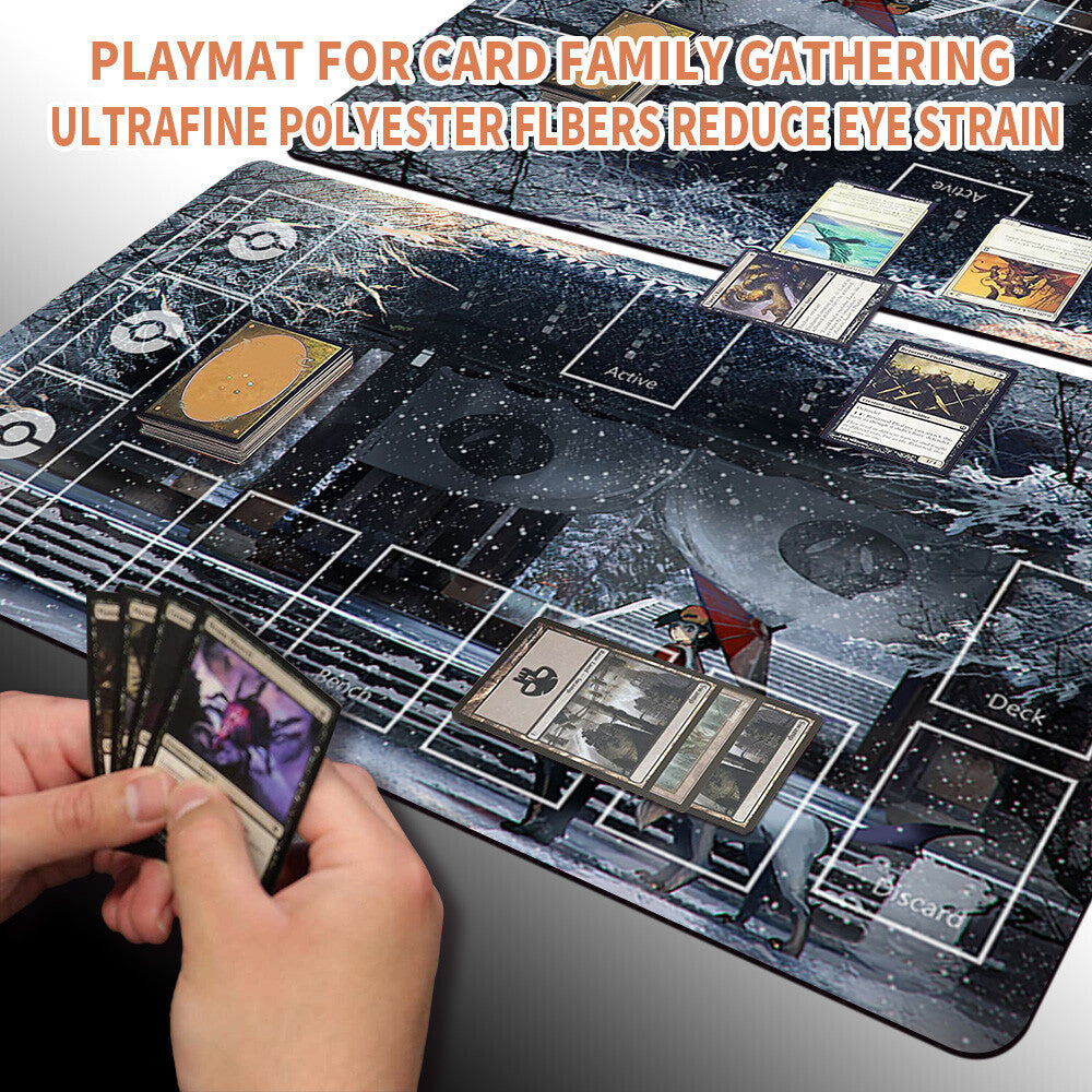 NEW Pokemon Playmat Stitched Edge with Card Zones Rubber Playmat Stitched Edge Compatible Pokemon