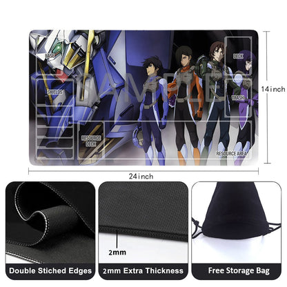 Gundam Playmat Suitable for GCG , includes Storage Bag, 24 x 14 inches (50839)